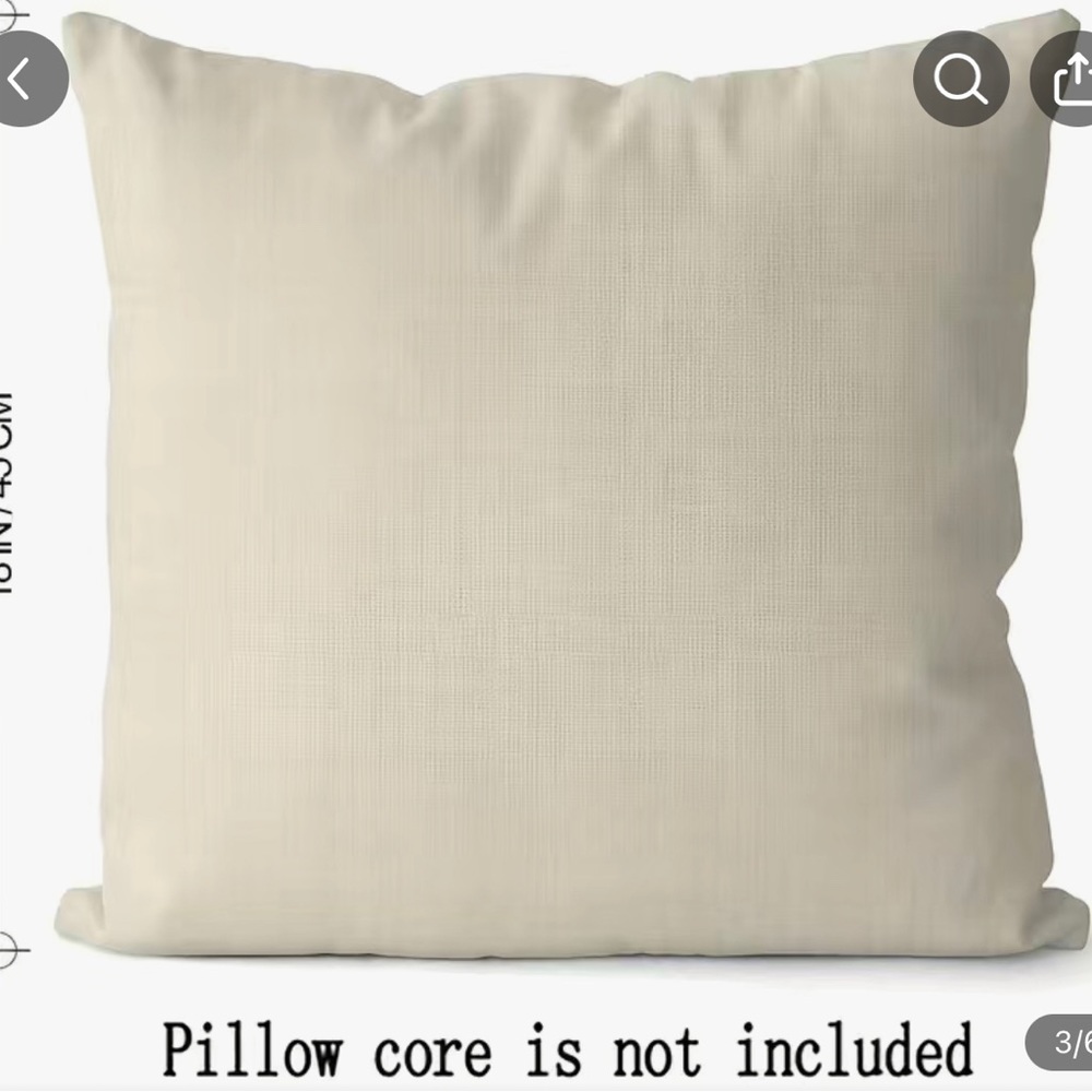 1pc, Father's Dedicated Square Linen Cushion Cover (18''x18''), - Picture 3 of 3